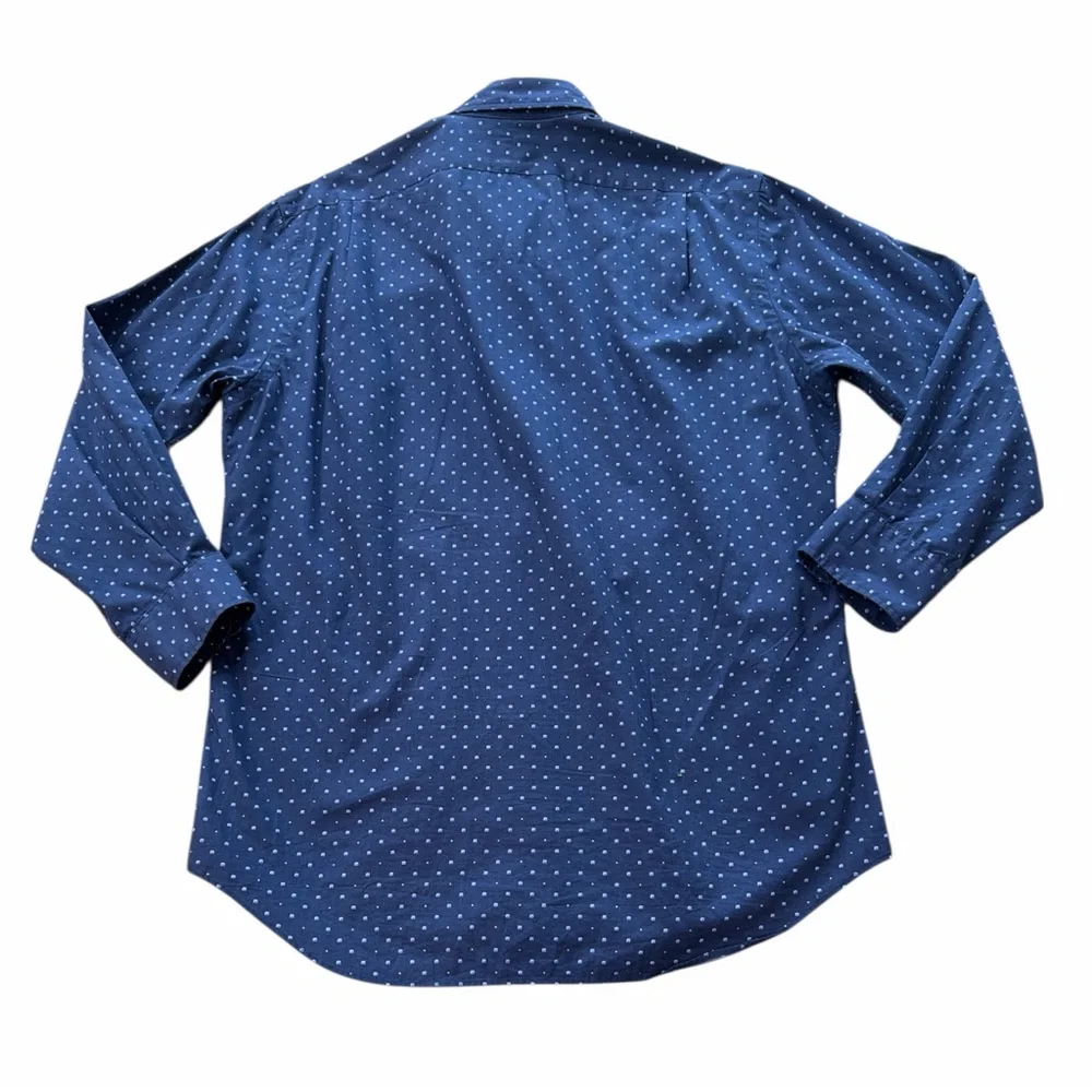 Polo Ralph Lauren Blue Patterned Button Down Long Sleeve Shirt